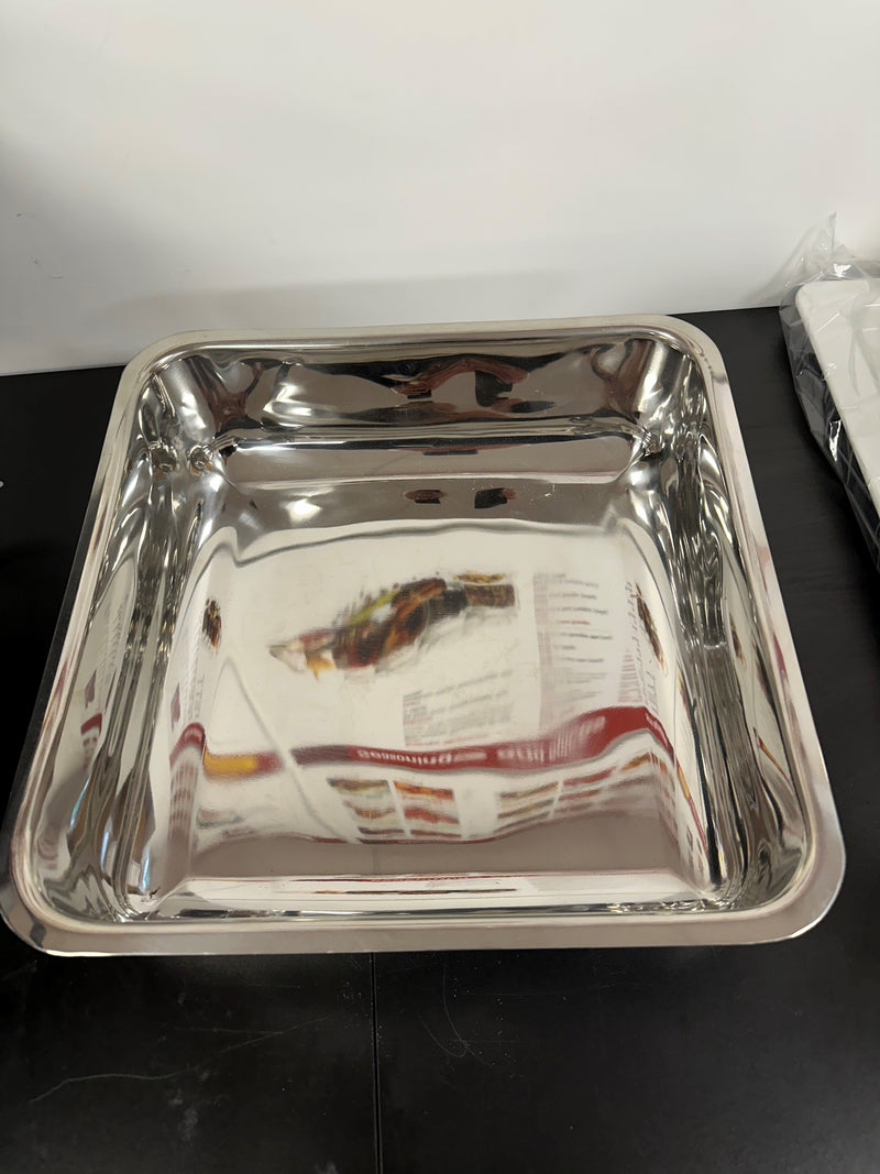 Stainless Steel Square Balti Dish 14 Inches