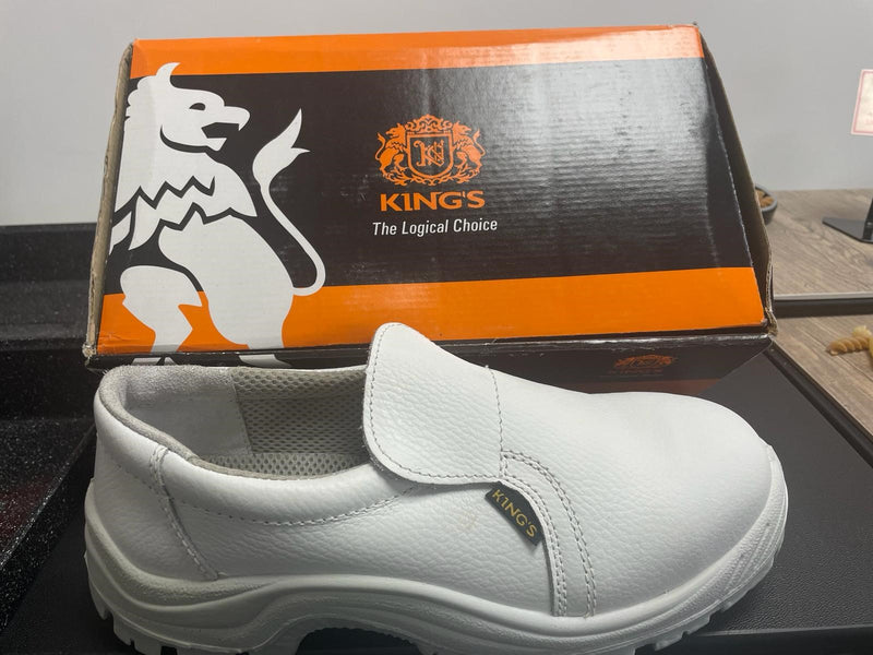 White Slip-on Safety Shoes