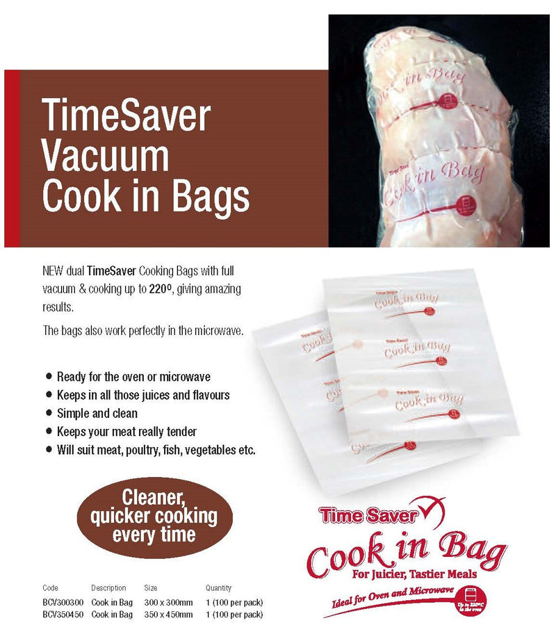 “Time Saver” Dual Cook-in-Bag Vacuum Bag 350x450mm
