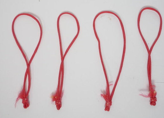 Red Elastic Loops Medium 80mm