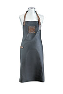 F Dick Black Leather Apron (100% Nappa Leather - Handmade in Germany)