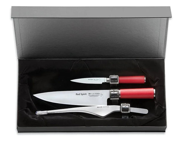 DICK Red Spirit 3 Knife set (3 Inch Knife/8 Inch Knife/Buffet Tongs)