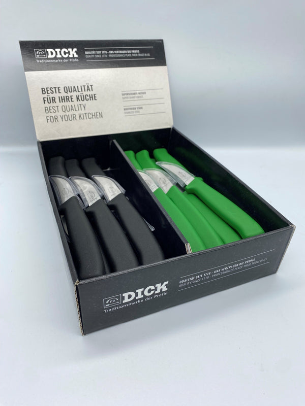 DICK Box Peeling Knives Green/Black 2 Inch Qty 30 RETAIL PACK