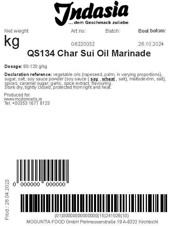 Indasia Char Sui Oil Marinade (1 x 2.8kg)