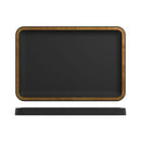 Melamine  Tray (34 x 23cm) BLACK WITH GOLD RIM