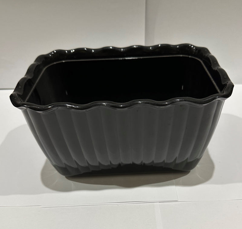 Dalebrook Melamine Black Fluted Dish 21 x 15 x 11cm