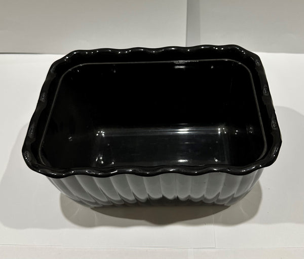 Dalebrook Melamine Black Fluted Dish 21 x 15 x 11cm