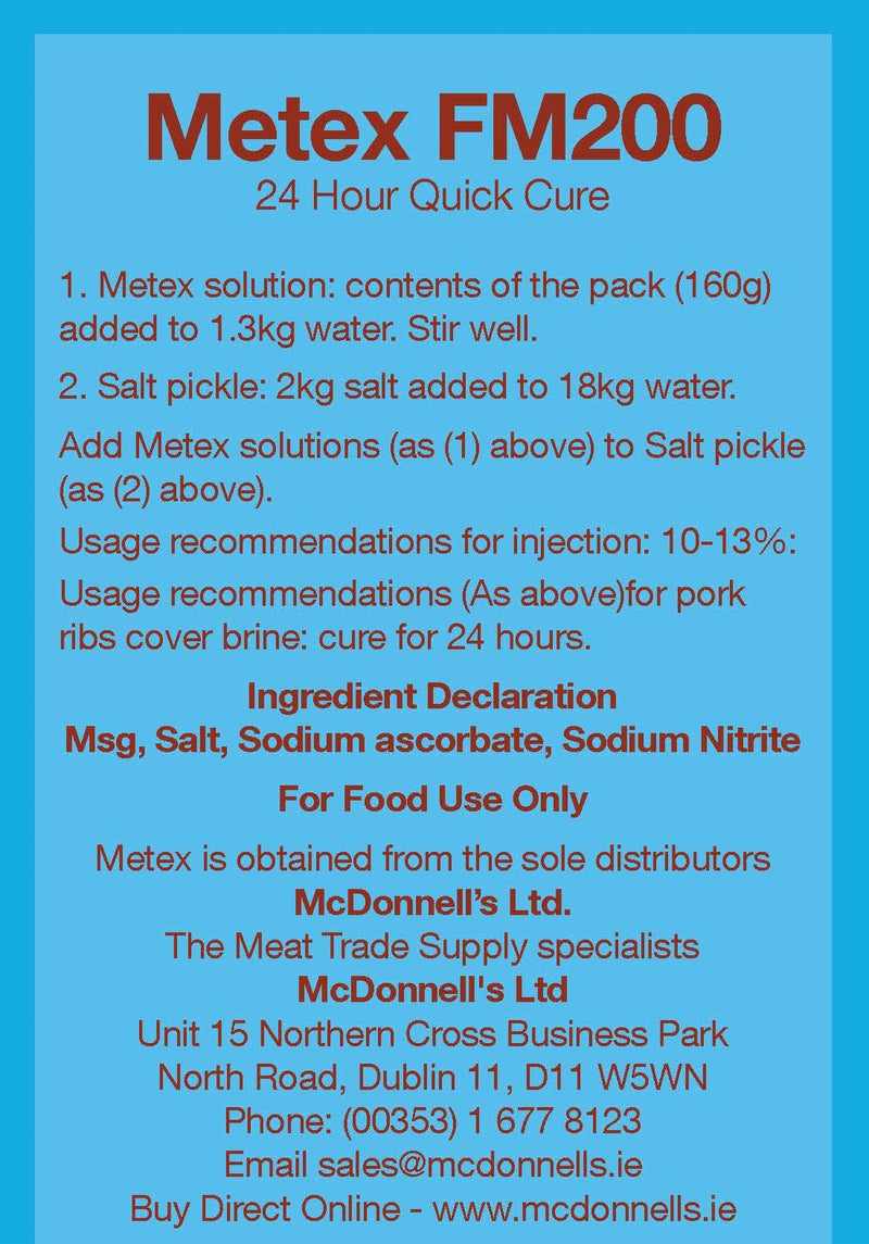 Metex Cure for Corned Beef & Ribs (160g Packet x 12)