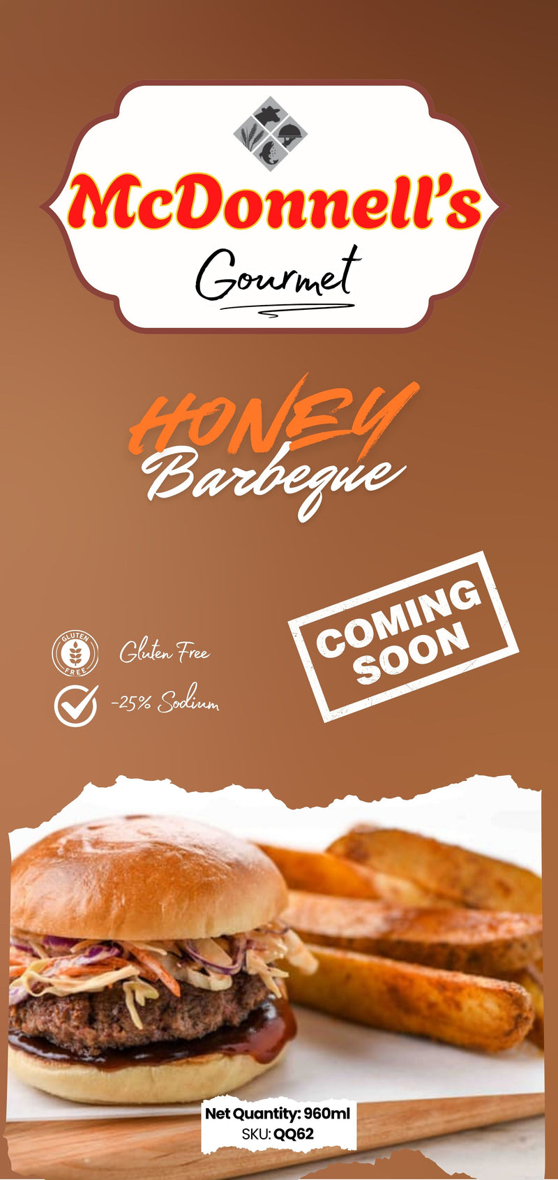 McDonnells Gourmet Honey Barbeque (Box of 6 x 960ml)