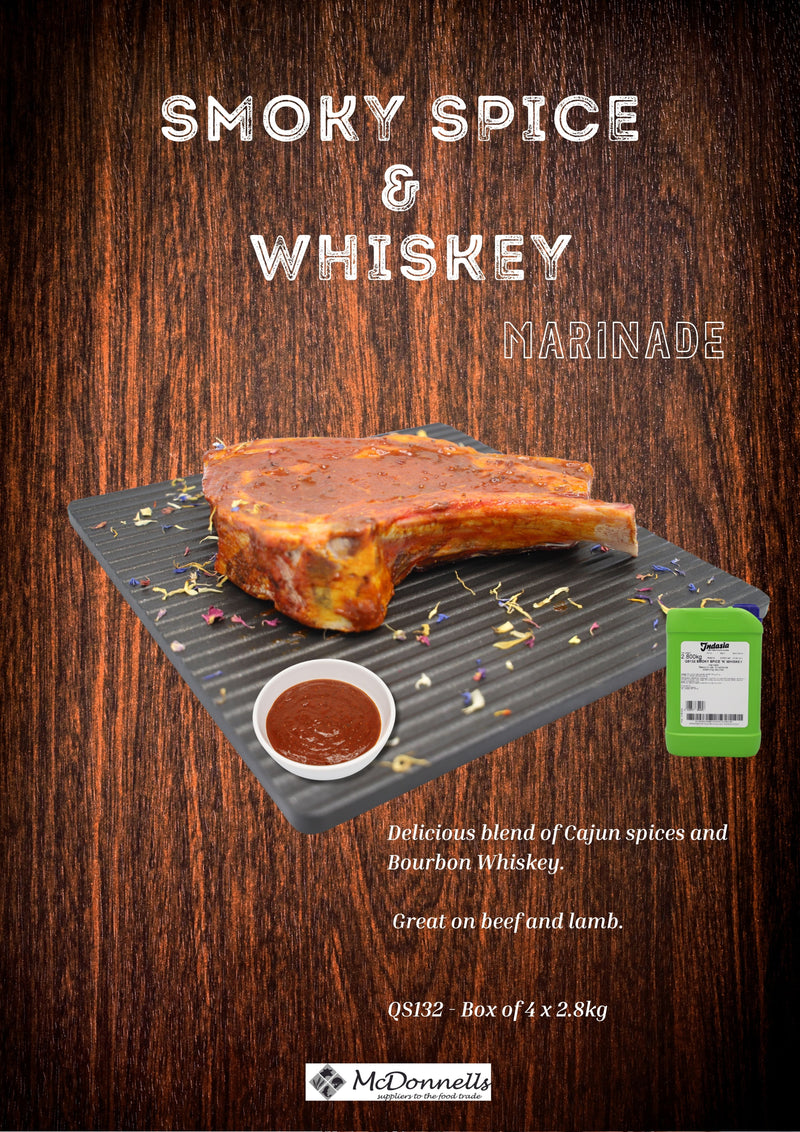 Smokey Spice ‘N’ Whiskey Marinade 2.8Kg Indasia (1 x 2.8kg)