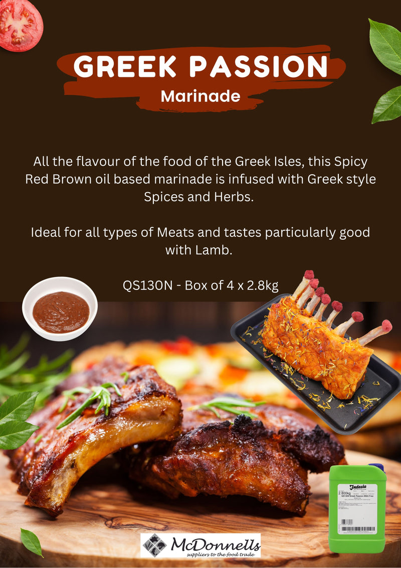 Greek Passion Marinade Indasia (Box of 4 x 2.8kg)