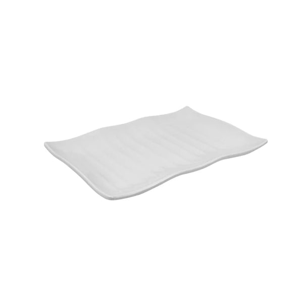 Dalebrook Melamine Wavy Platter 300x210x30mm WHITE