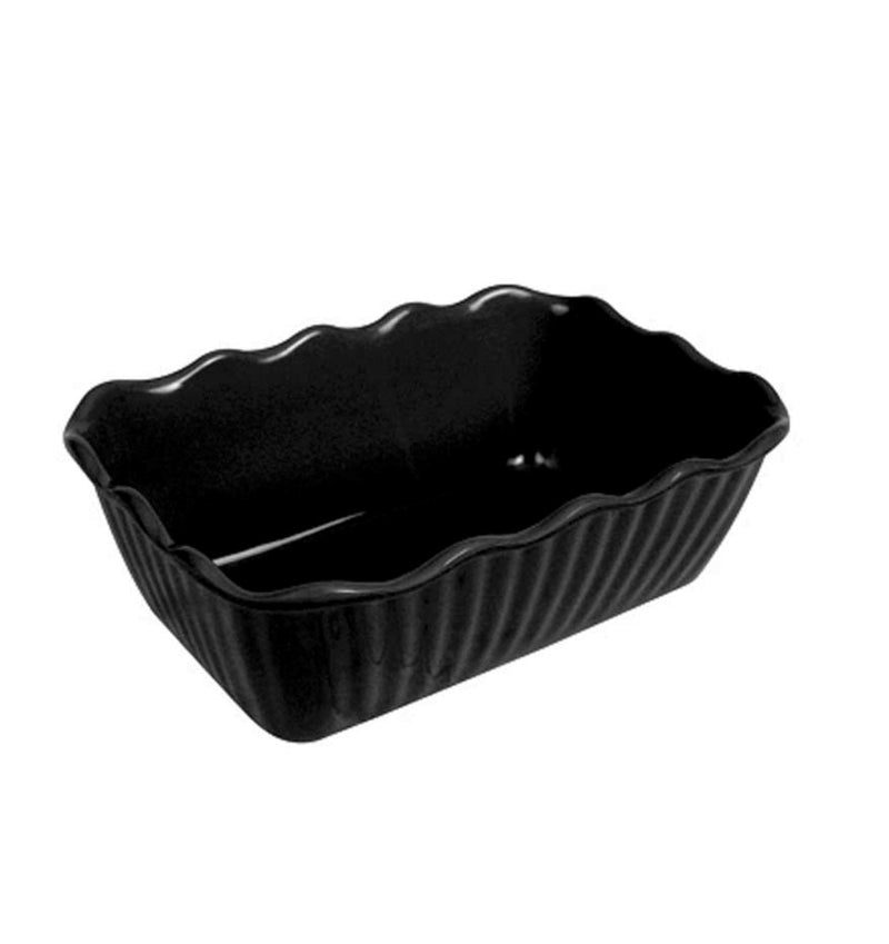 Dalebrook Melamine Fluted Dish 250x170x90mm BLACK