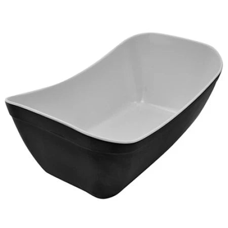 Dalebrook Verdura 1/4 GN Crock - 265x162x113mm 1.8Ltr BLACK/WHITE INSIDE