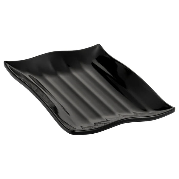 Dalebrook Melamine Wavy Platter 150x210x30mm BLACK