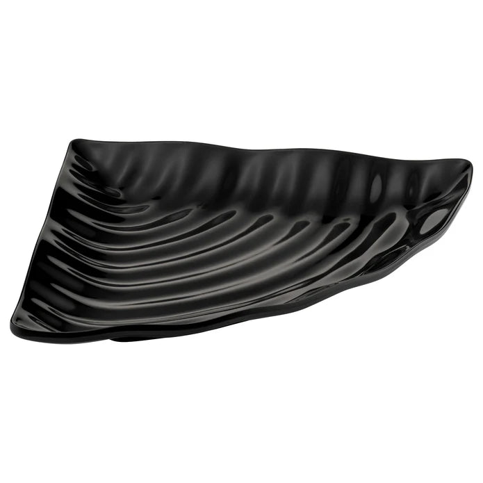 Dalebrook Melamine Curved Wavy Platter w/SF 269x374mm BLACK