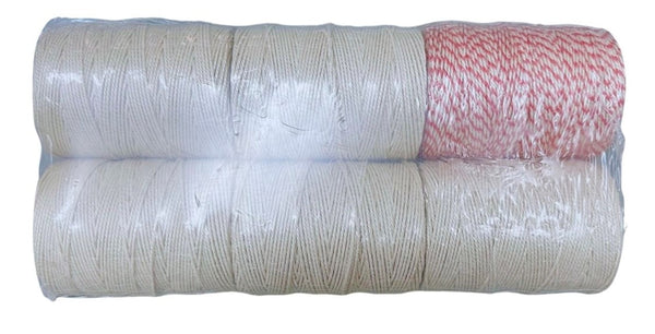 Premium Twine - 5 White +1 Red Pack (PACK OF 6)