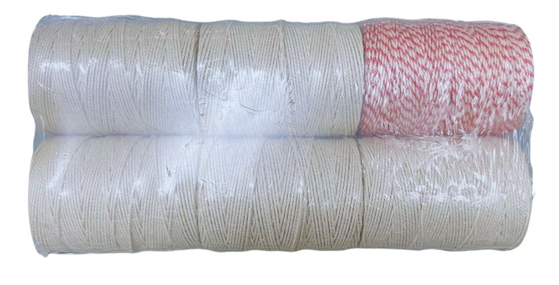 Premium Twine - 5 White +1 Christmas Colours Pack