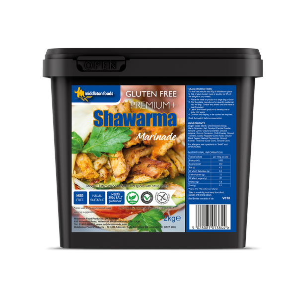 Taste of India Shawarma Marinade 2KG (Middleton Foods) (Gluten Free)