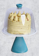 Talon Cake Stand Blue 284mm Complete Including Clear Cover (Dalebrook Melamine)