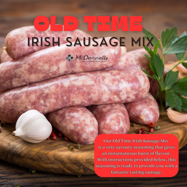 McDonnell's Old Time Irish Sausage Mix (Box of 12 x 1.16kg Packs Making 20lb per Pack)