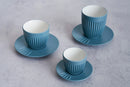 Talon Tea/Coffee Cup Saucer Blue (Pack of 6) (Dalebrook Melamine)