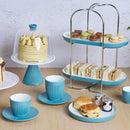 Talon Tea/Coffee Cup Saucer Blue (Pack of 6) (Dalebrook Melamine)