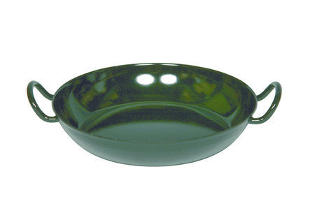 Gourmet Enamel round Pan with Handles 24cm (Black)