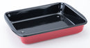 Gourmet Enamel Lg Rectangle Dish red/black 35x23cm