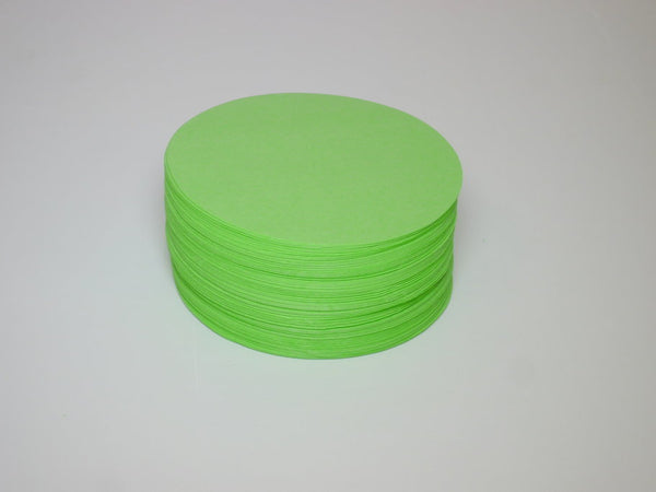 5” Round Deckled Burger Discs white/green