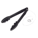 Black Polycarbonate Serving Tongs & Cord 240mm